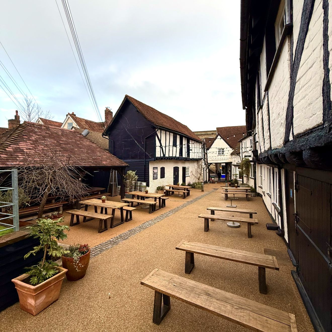 A pub courtyard after a full clean by JS Jets