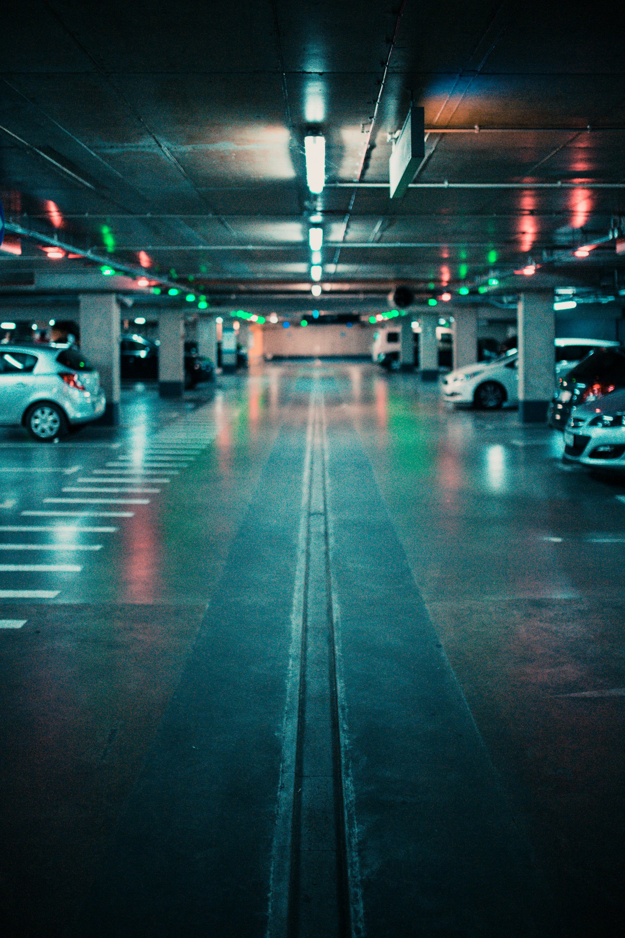 Car park at night